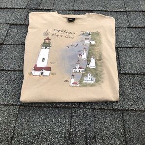 VINTAGE Oregon Coast Lighthouse T SINGLE STITCH